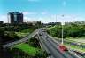 The motorway is surprisingly surrounded by green space, given it runs through the middle of town. 