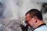 A photo of Arthur taking a photo...tres pomo.  Also, geysers.  English say, 'geezer,' Canadian say, 'guyser.'  Interesting. 