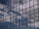 Mirrored office buildings can be very pretty if the sky's right. 